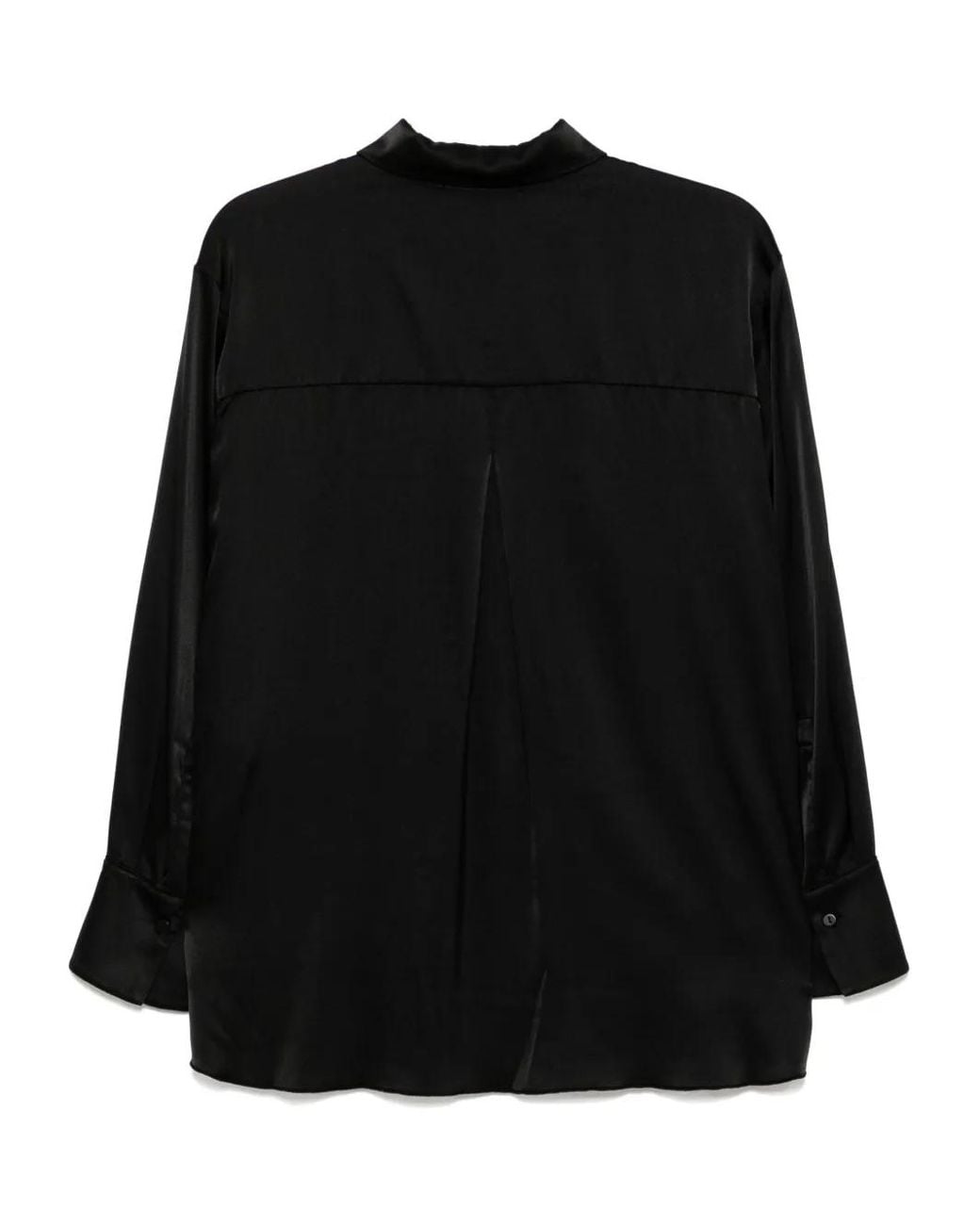 Transit Black Spread Collar Shirt