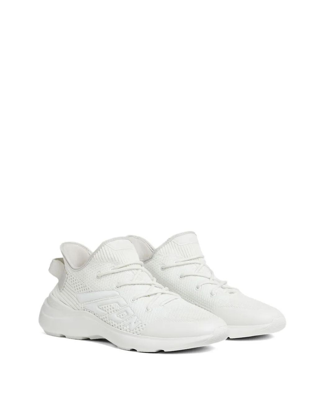 DSquared² White Embossed-Logo Sneakers for men