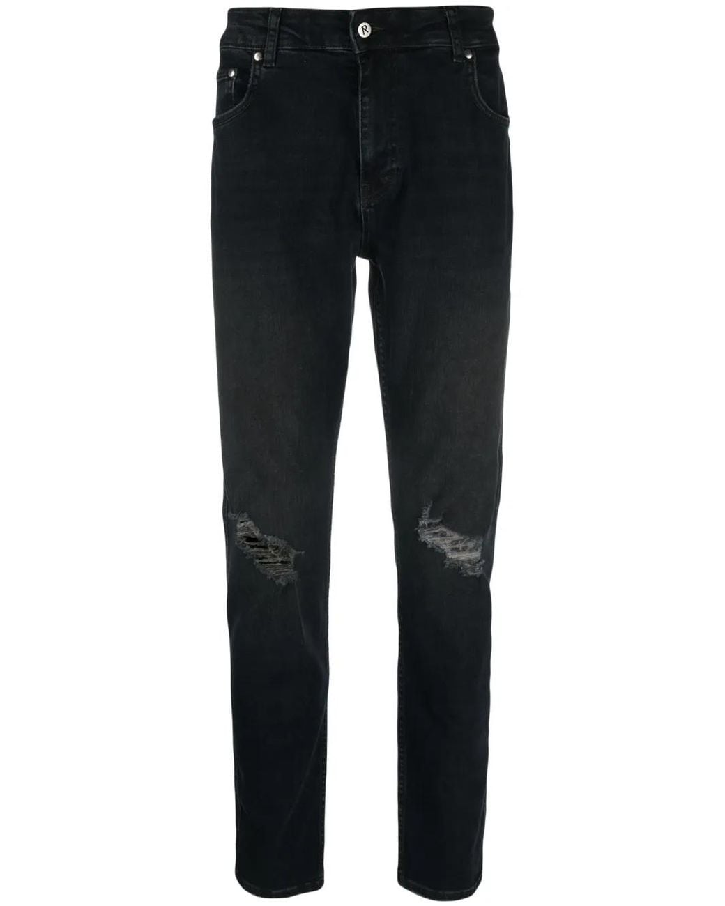 Represent Black R1 Destroyer Slim-Cut Jeans for men