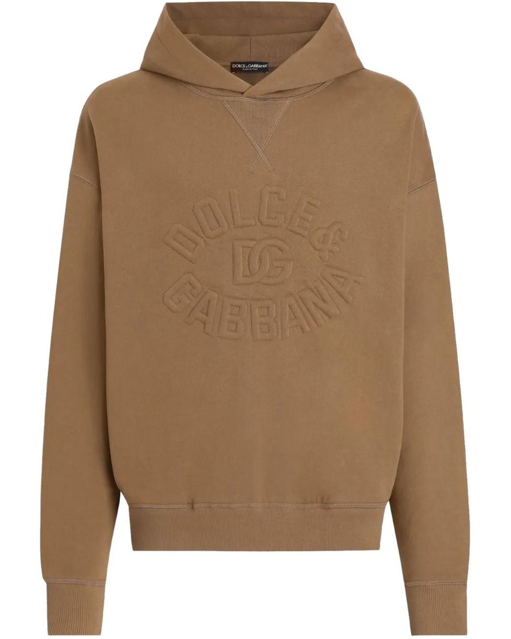 Dolce & Gabbana Brown Embossed Hoodie for men