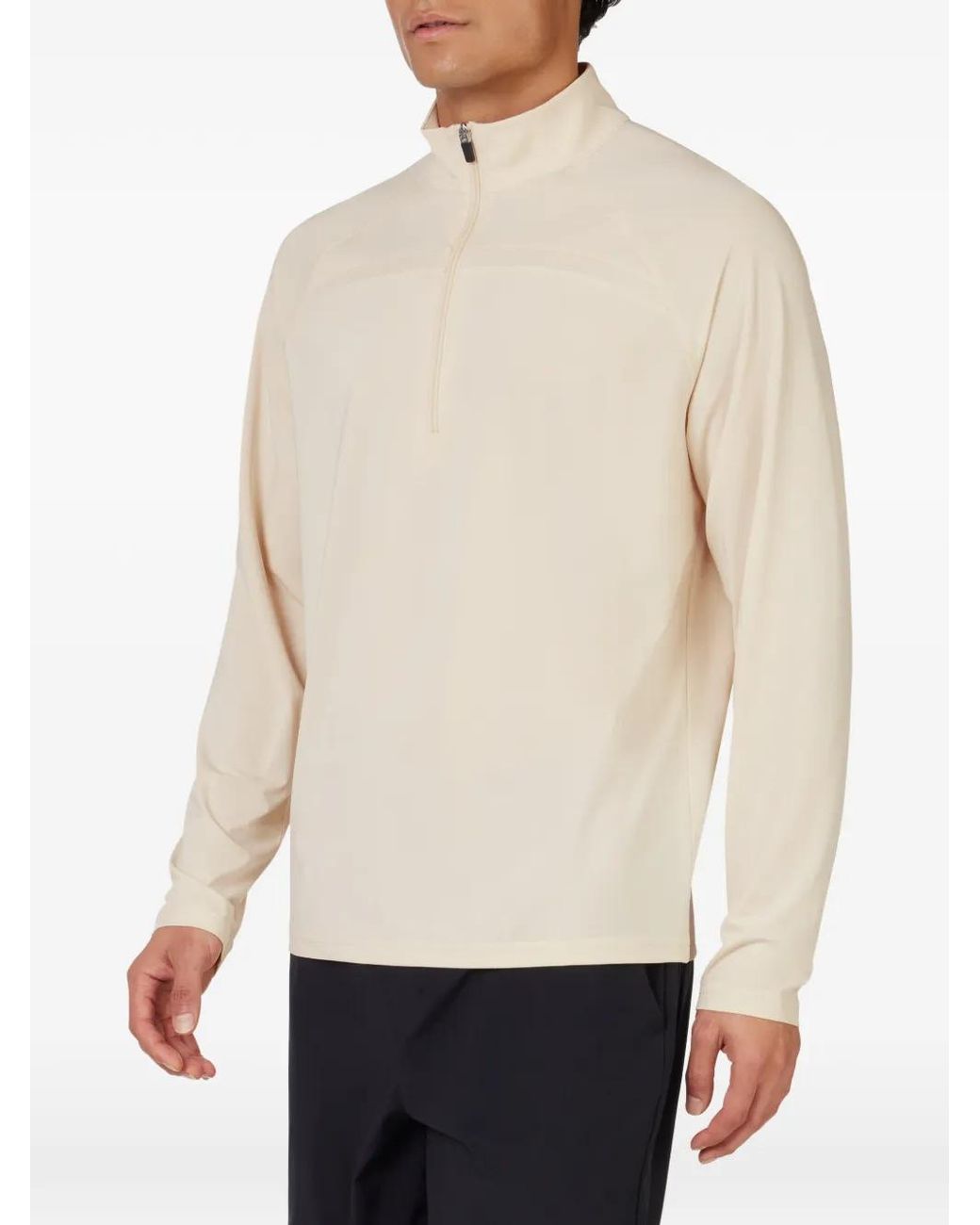 Fila White Tennis Essential Quarter-Zip Sweatshirt for men