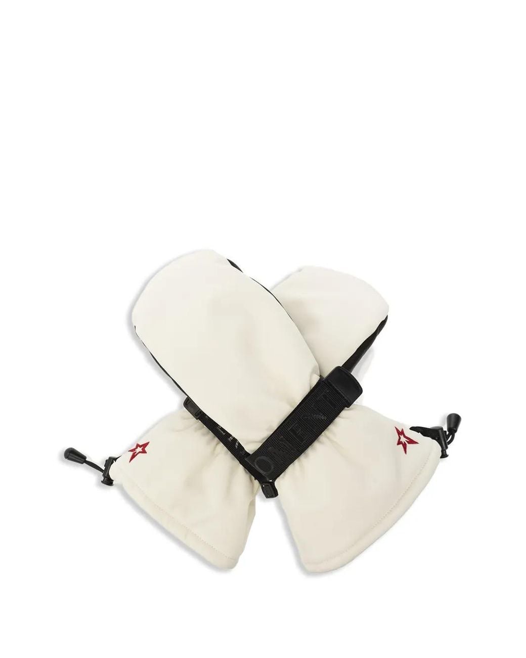 Perfect Moment White Logo-Print Touch-Strap Gloves
