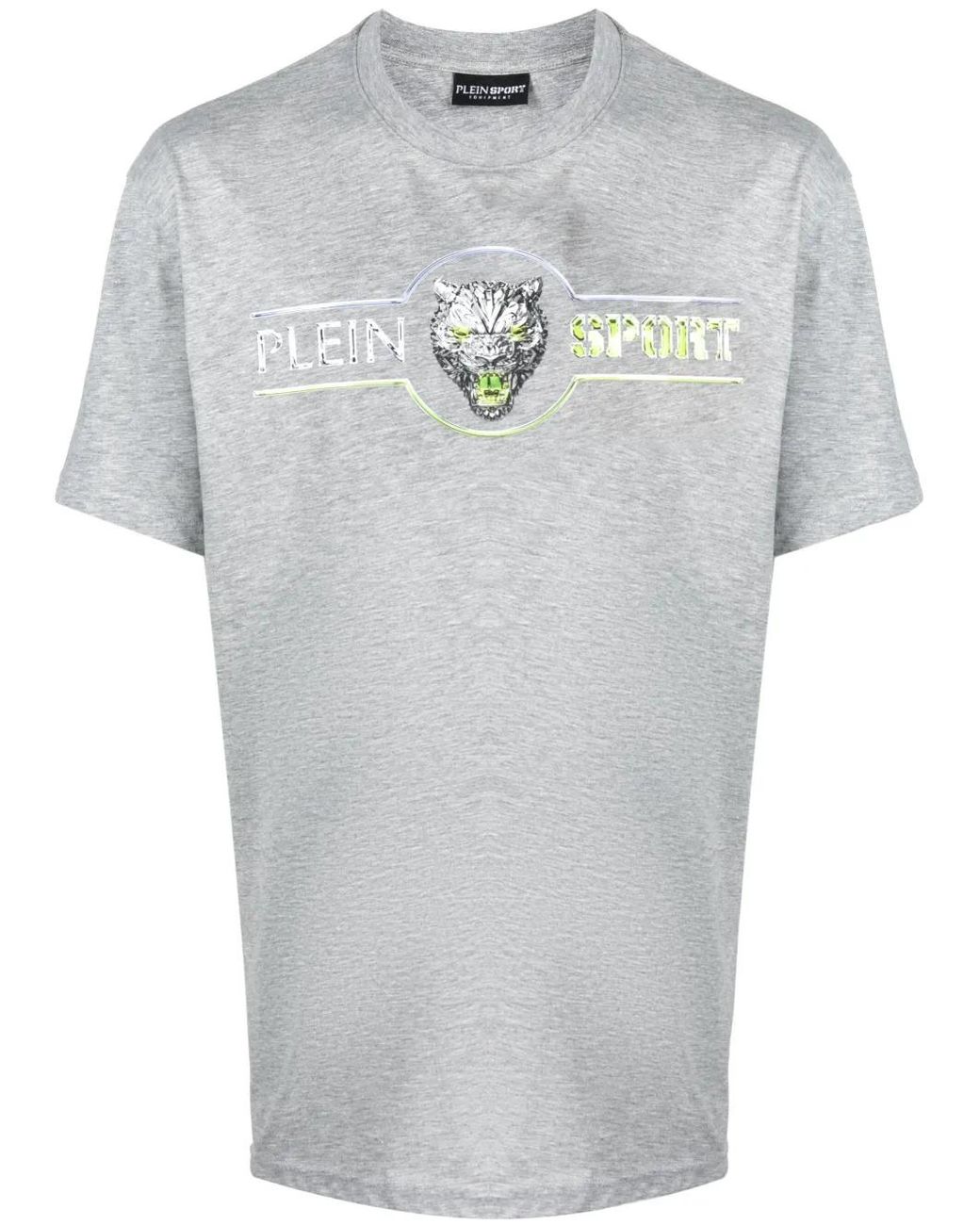 Philipp Plein Gray Chrome Scratch Edition T-Shirt for men