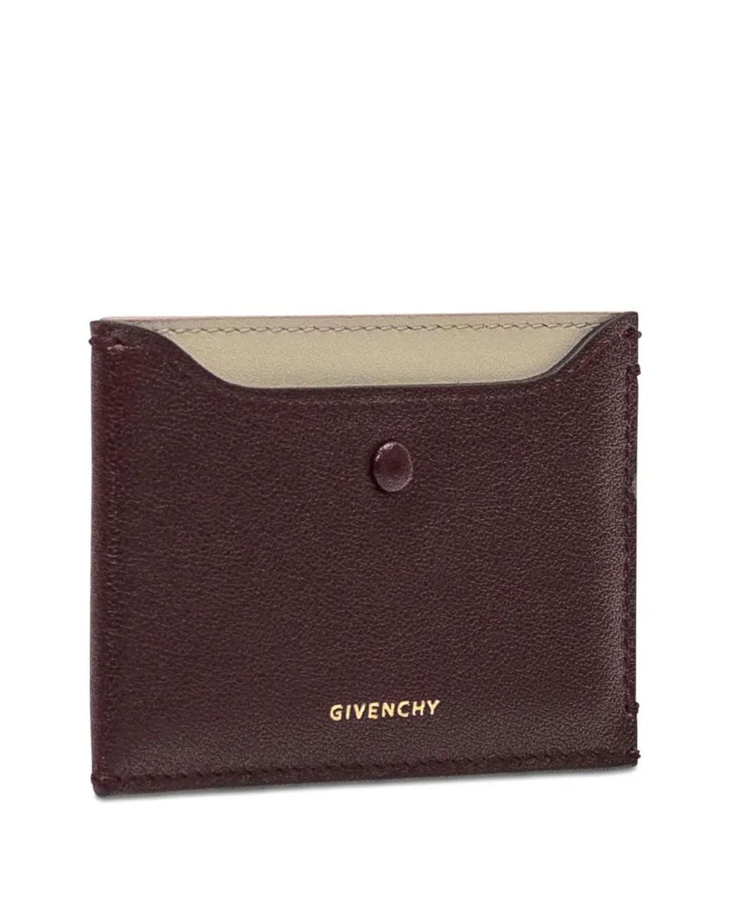 Givenchy Purple Button Cardholder