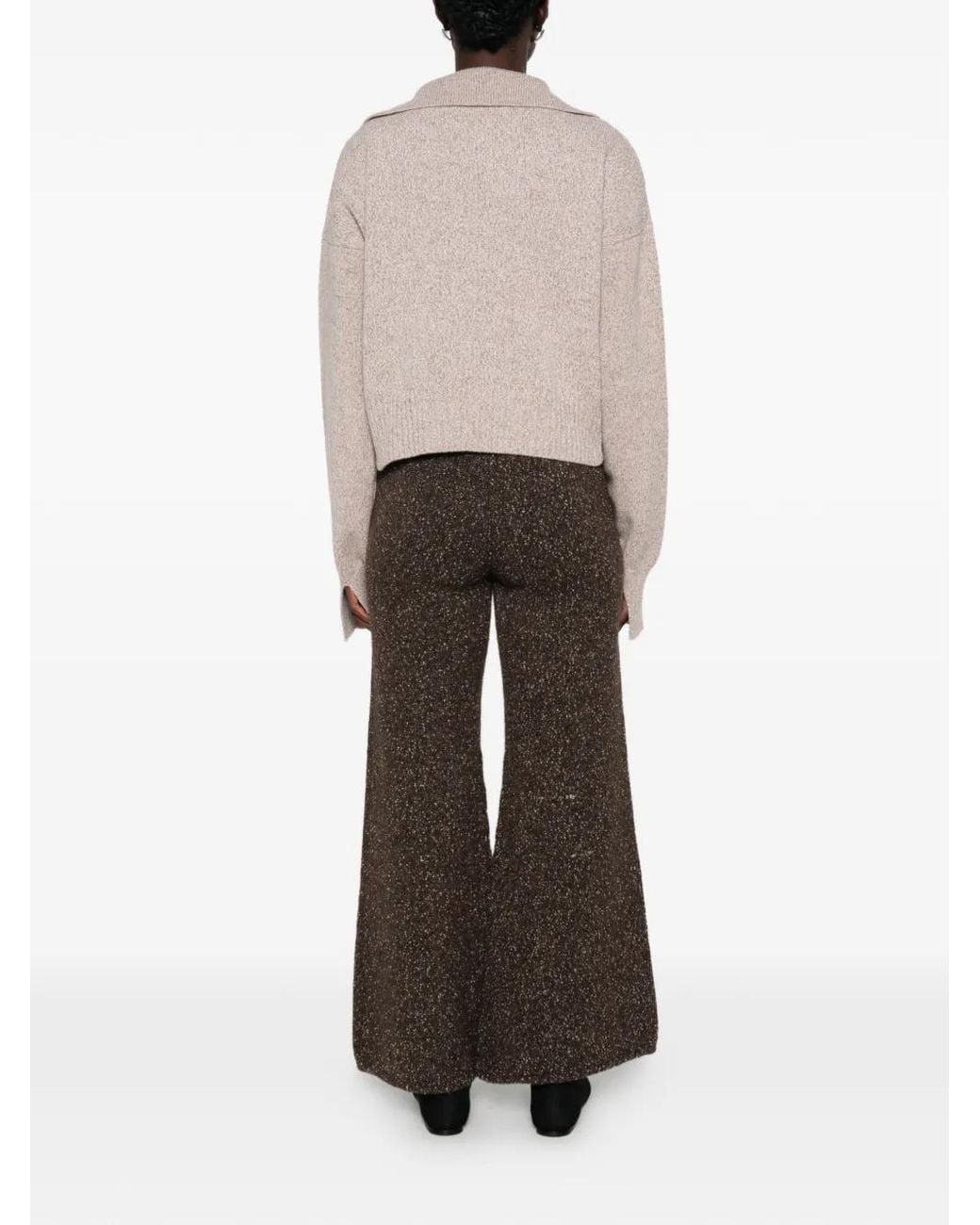 ELY ELY Natural Spread-Collar Sweater