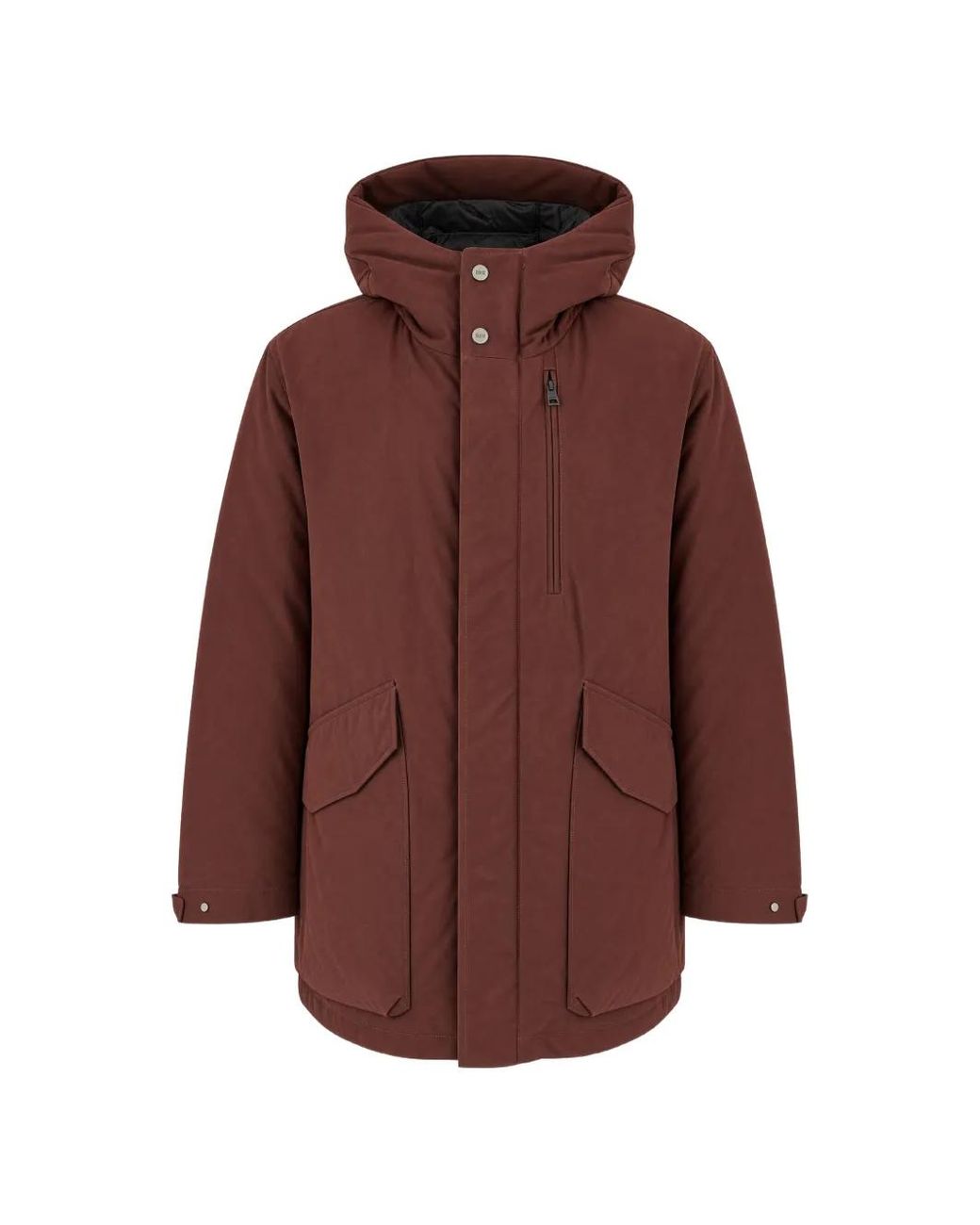 DUNO Brown Hoshi Hooded Padded Jacket for men