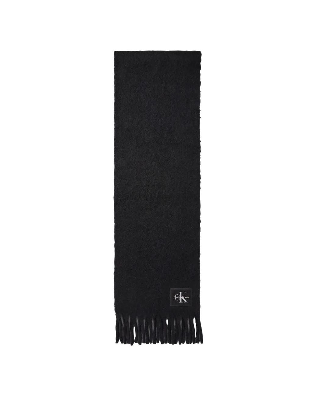 Calvin Klein Black Schal Mit Fransen