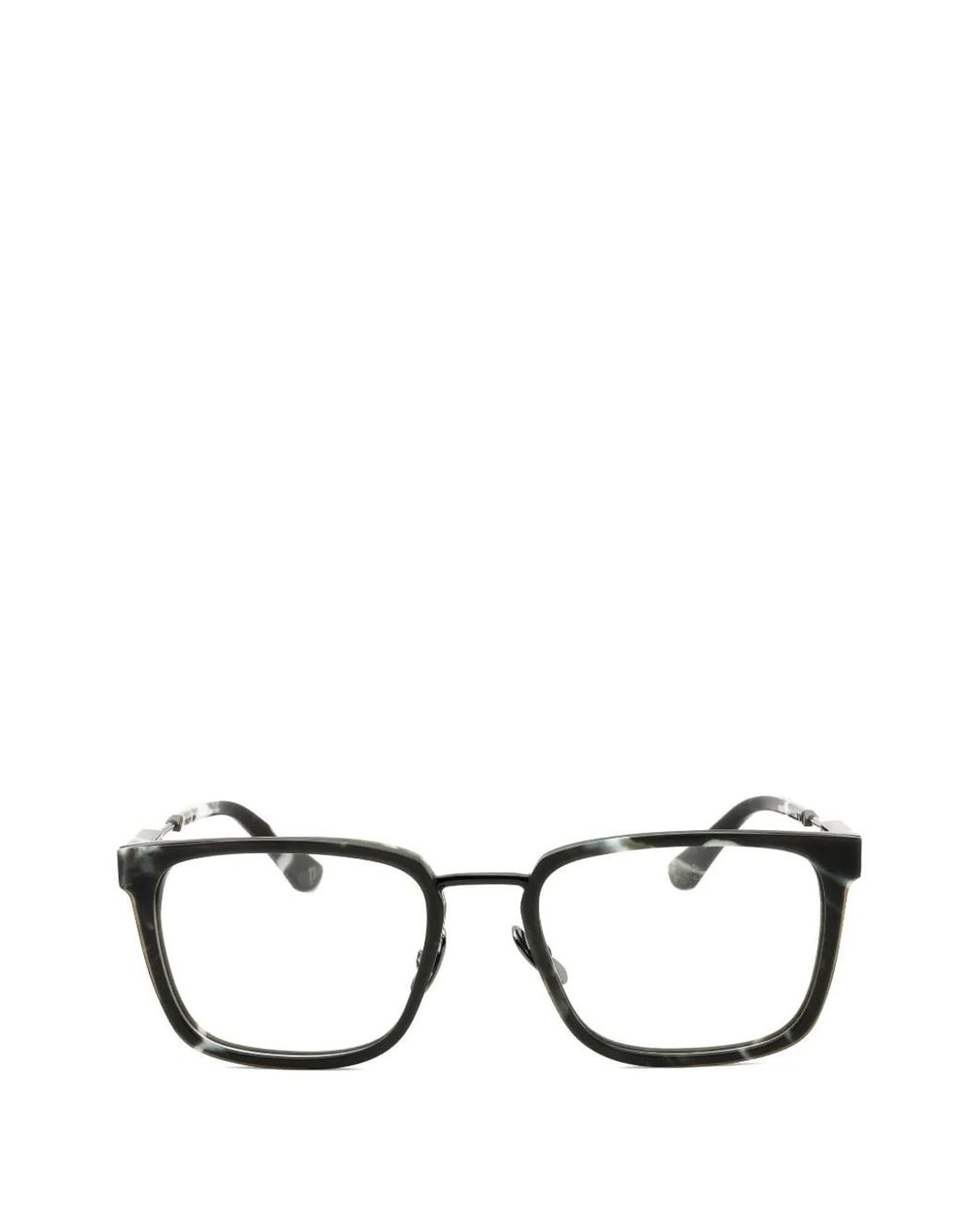 Police Black Rectangle-Frame Glasses for men