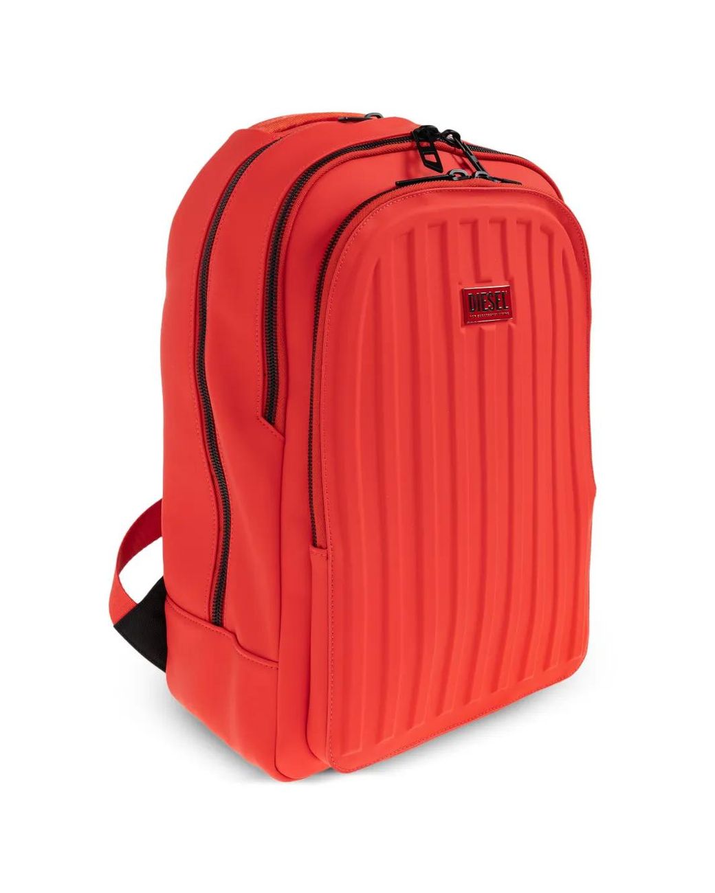 DIESEL Red Sac À Dos Nervuré À Plaque Logo