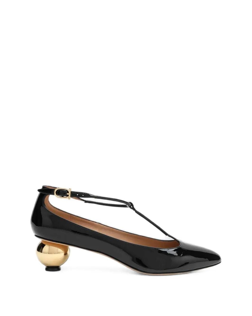 Ferragamo Black Tania Patent Leather Pumps