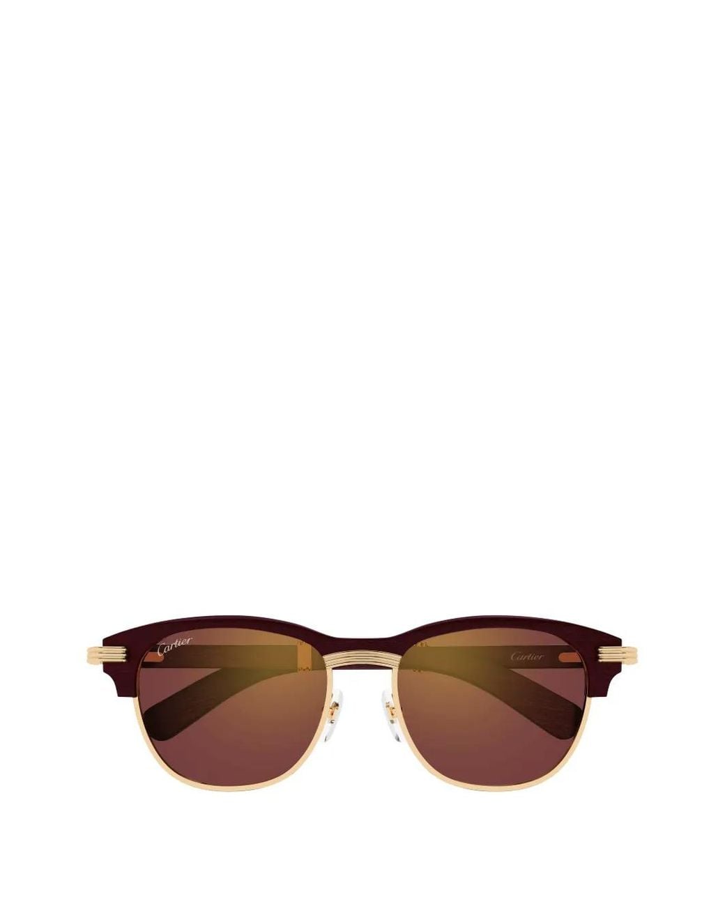 Cartier Brown Logo-Detail Sunglasses for men