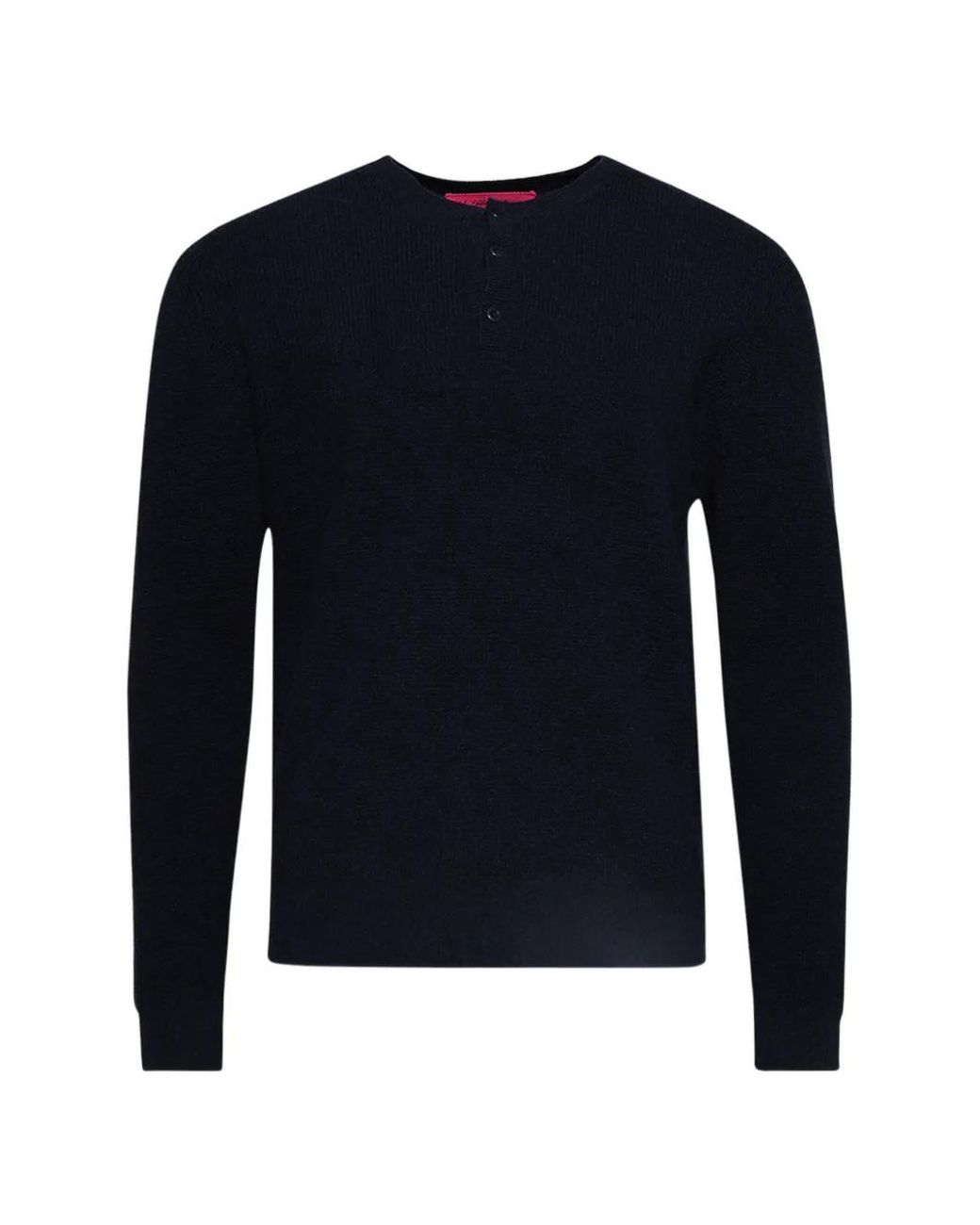 The Elder Statesman Blue Ribbed Buttoned Sweater for men