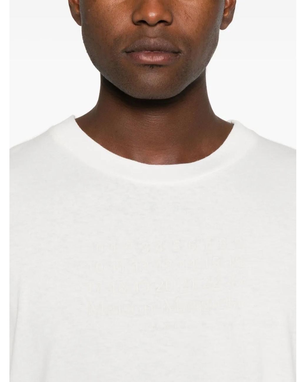 Maison Margiela White Cotton Jersey T-Shirt for men