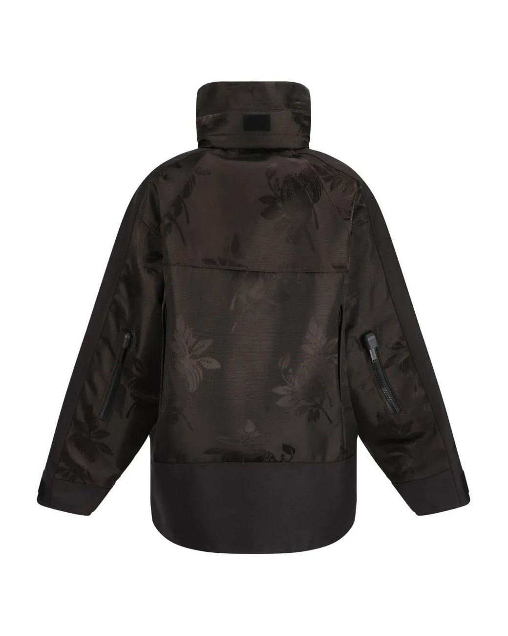 Prada Black Patterned Jacquard Padded Down Jacket