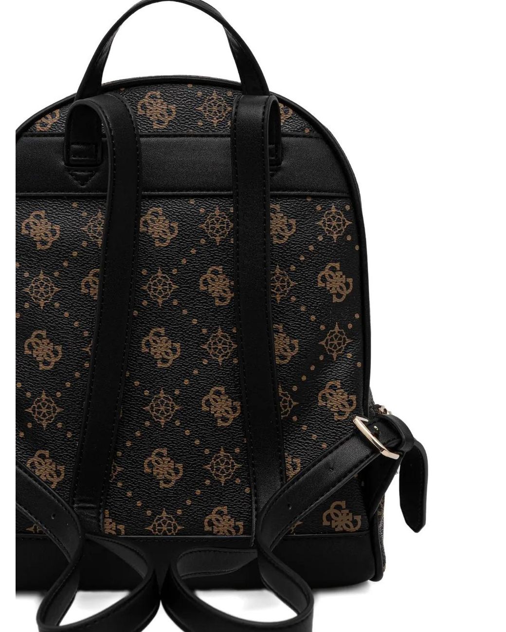 GUESS Black Backpack with Monogram Strap Guess Berta 4G Monogram Backpack in Black | Lyst main image 3