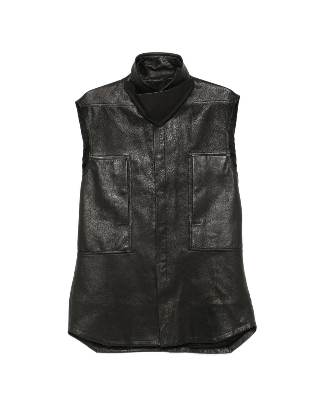 Rick Owens Black High-Neck Jacket for men