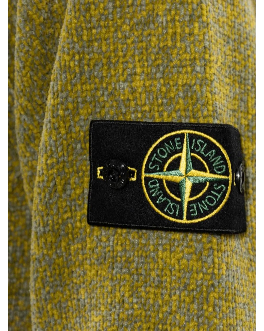Stone Island Green 5100013 Mouliné Cotton Chenille Sweater for men