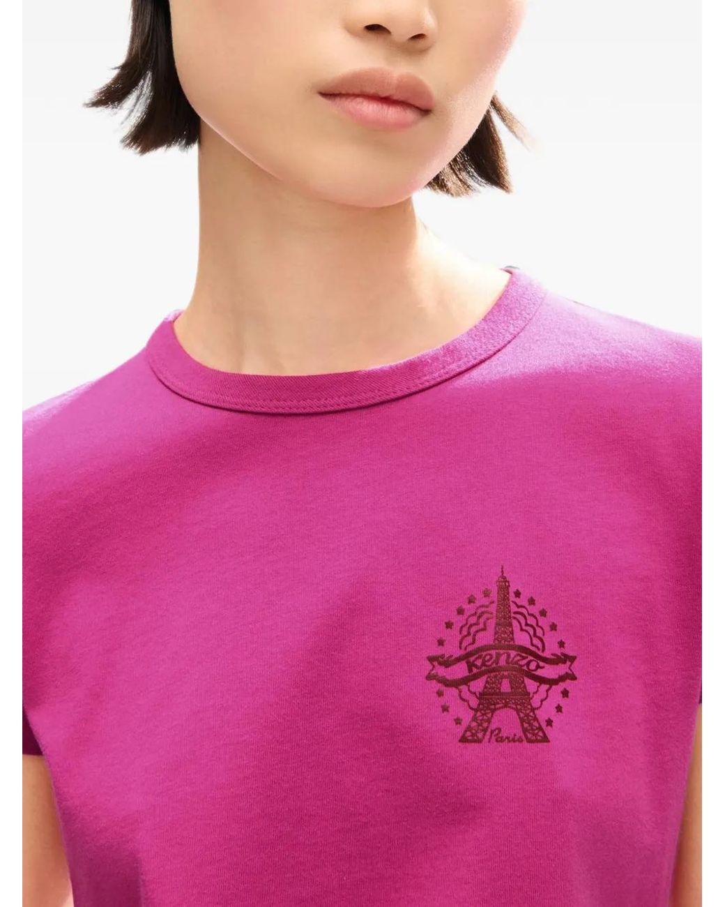 KENZO Pink Eiffel Tower T-Shirt