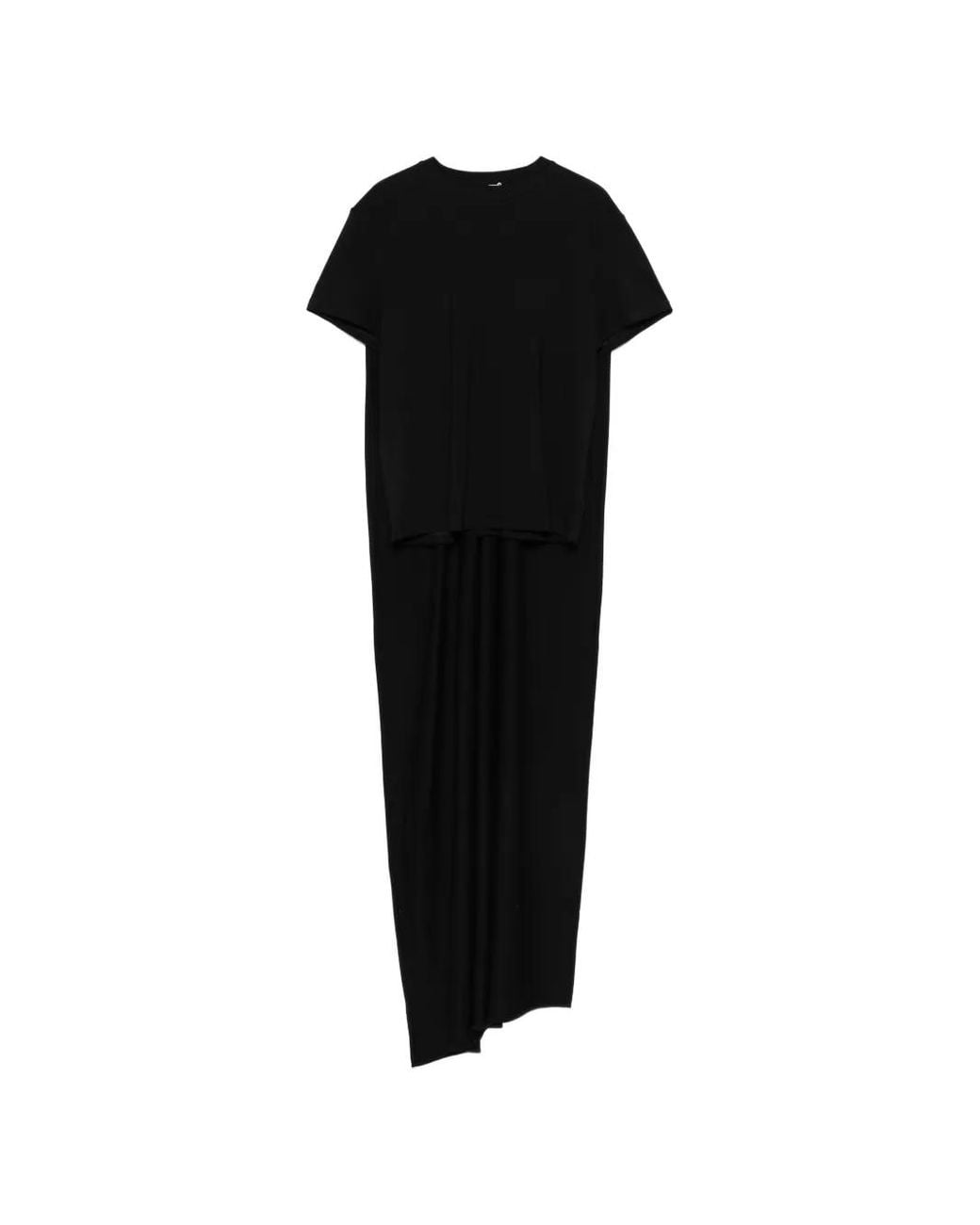 Magda Butrym Black Draped T-Shirt