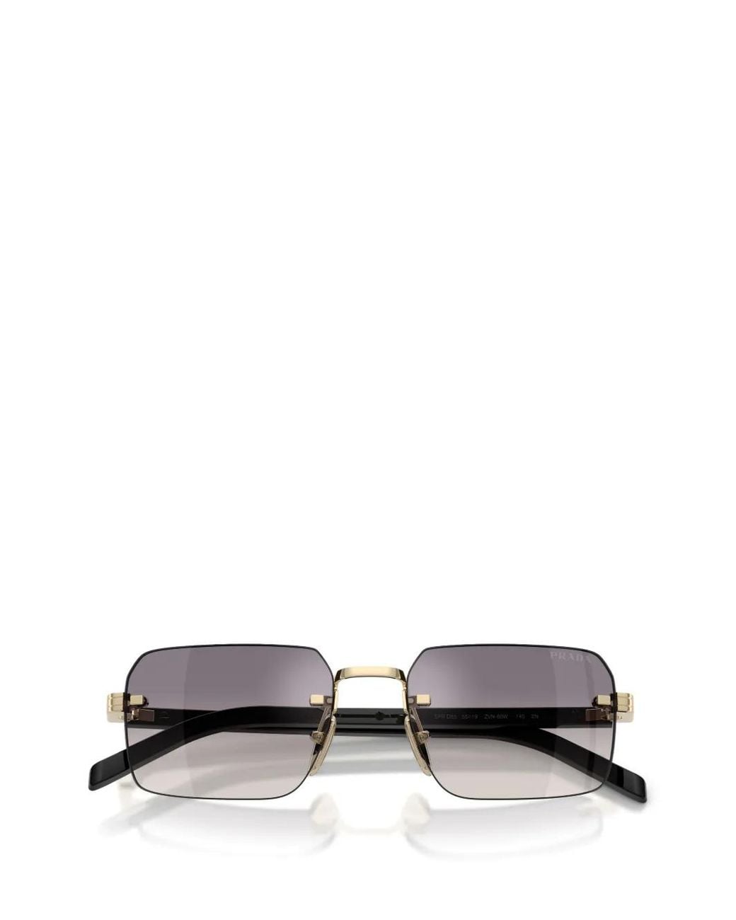 Prada Metallic Rectangle-Frame Sunglasses for men