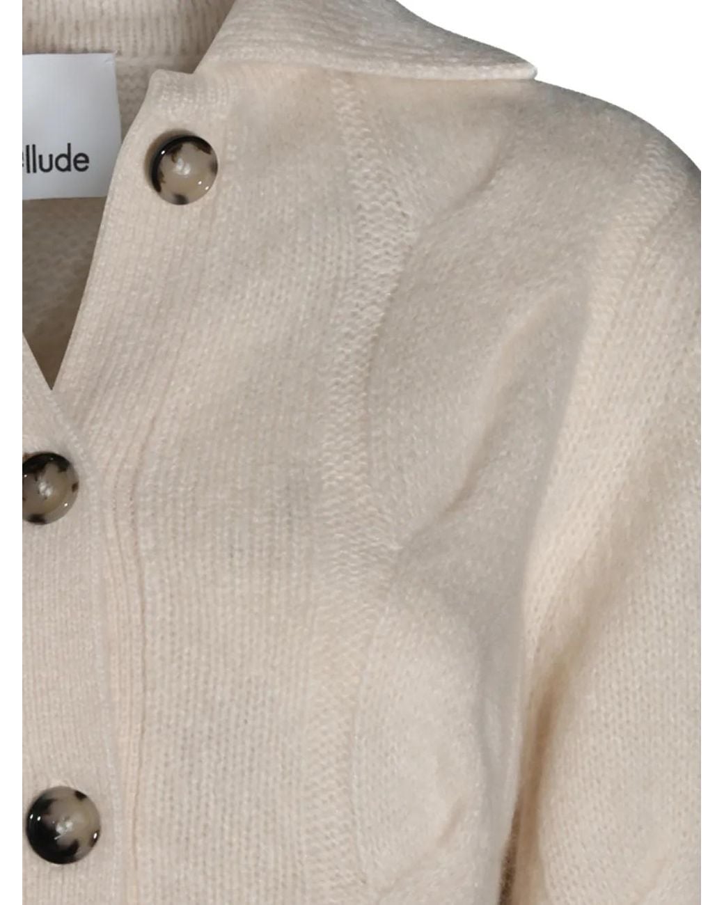 Allude Button-Up Vest in het White