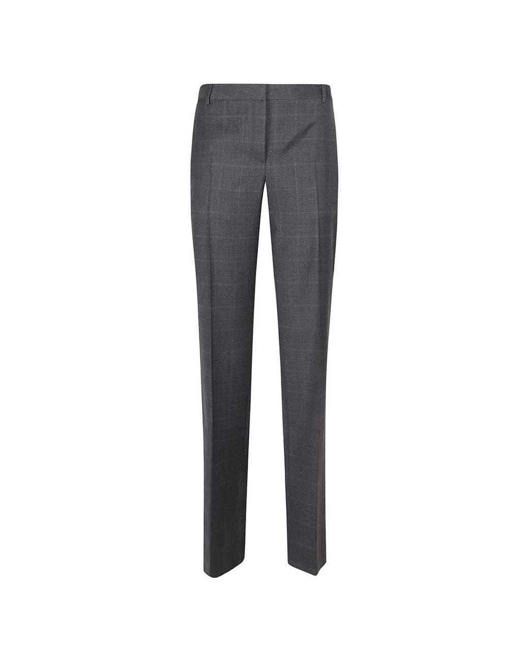 IRO Gray Check-Pattern Tailored Trousers