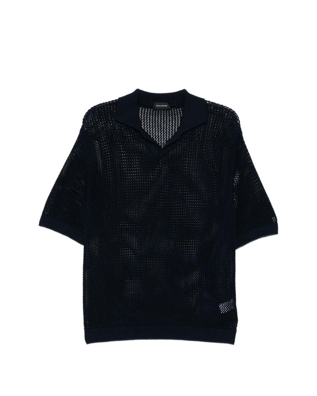 Tagliatore Blue Polo Tilley En Maille À Manches Courtes for men