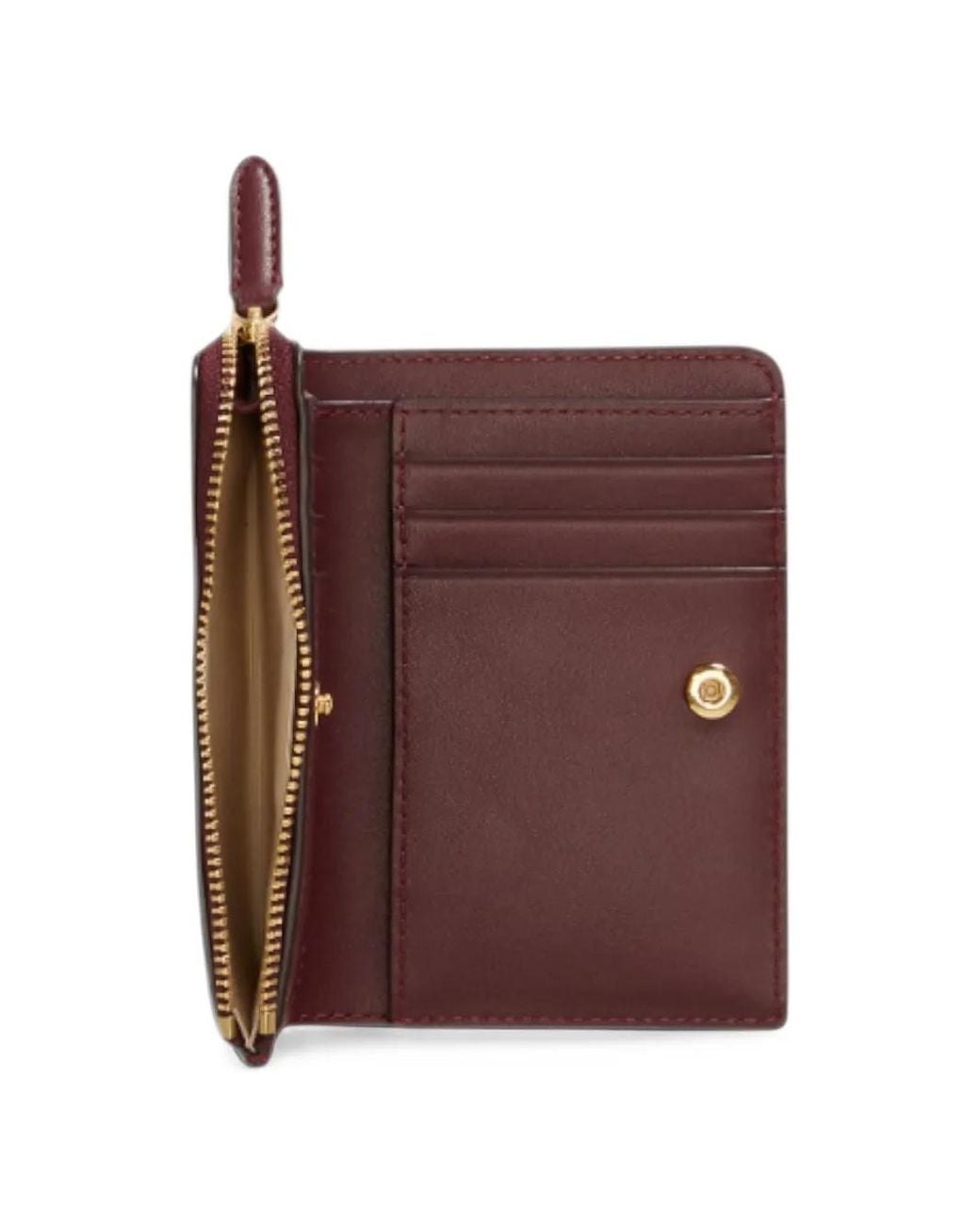 Ralph Lauren Purple Logo-Plaque Leather Wallet