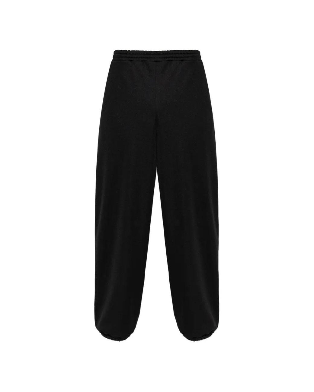 Moschino Black Logo Stripe Trousers for men