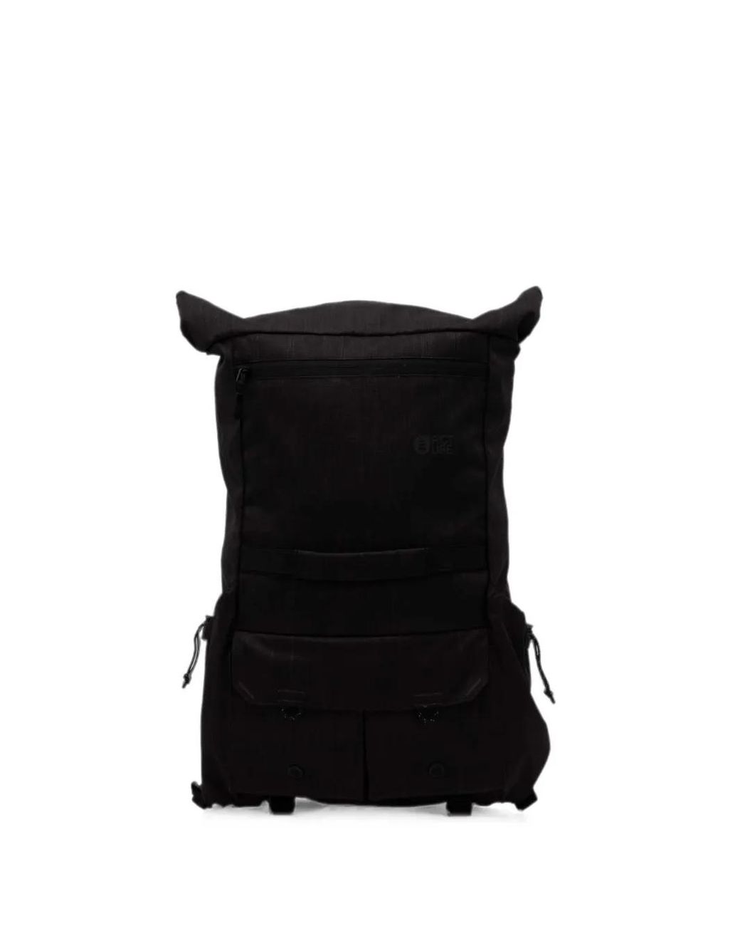 Picture Black Grounds 18 Roll-Top Zip-Pocket Backpack