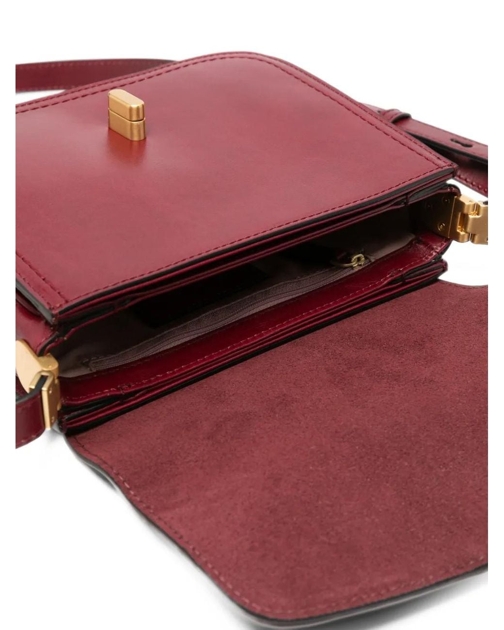 The Bridge Red Leather Crossbody Bag