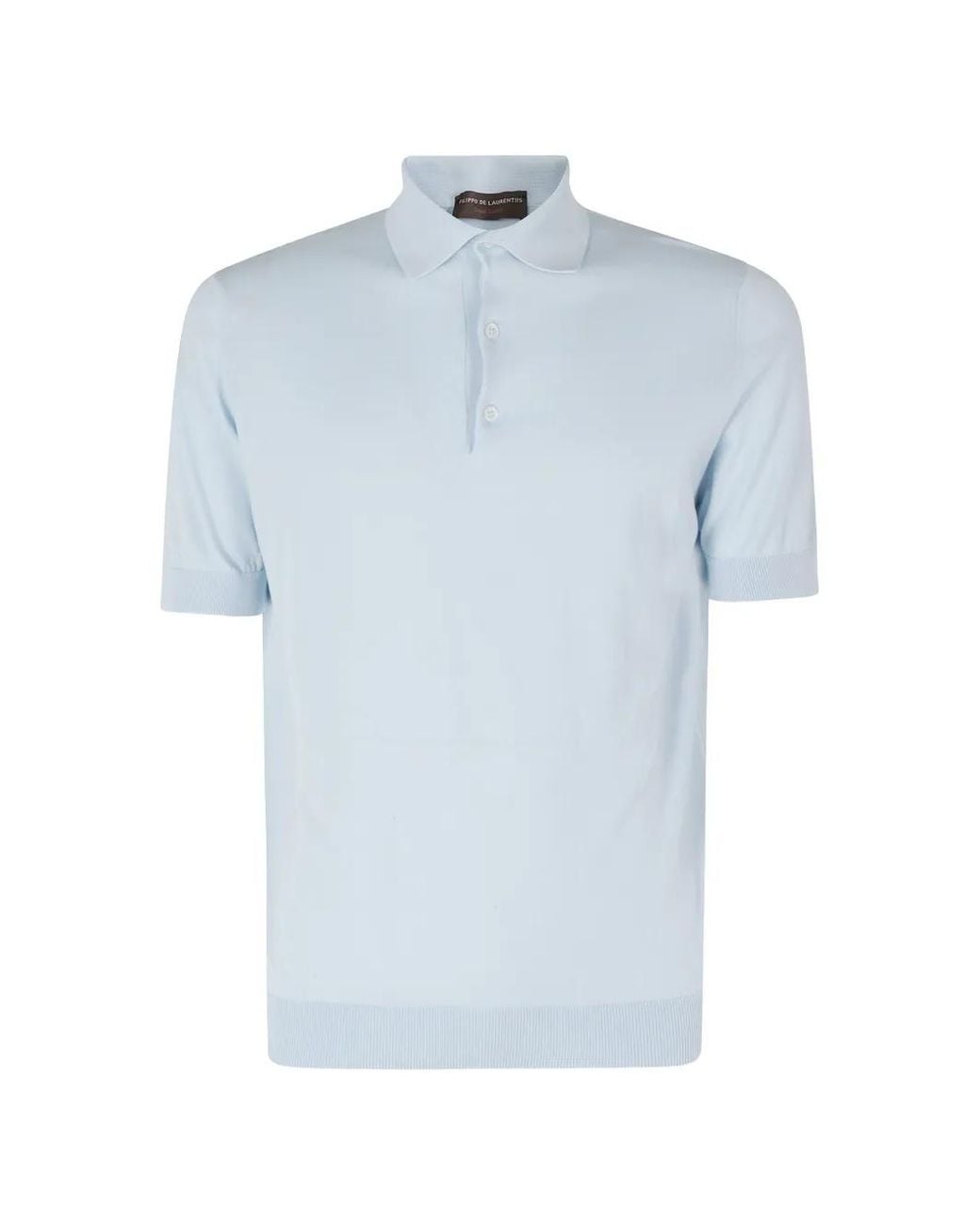 FILIPPO DE LAURENTIIS Blue Polo En Maille for men