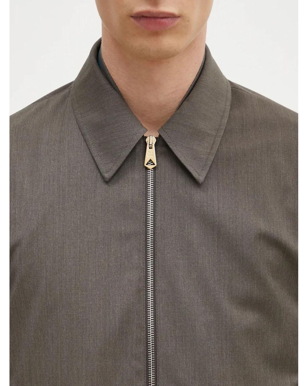 Giacca-Camicia Con Zip E Tasca di Paul Smith in Gray da Uomo