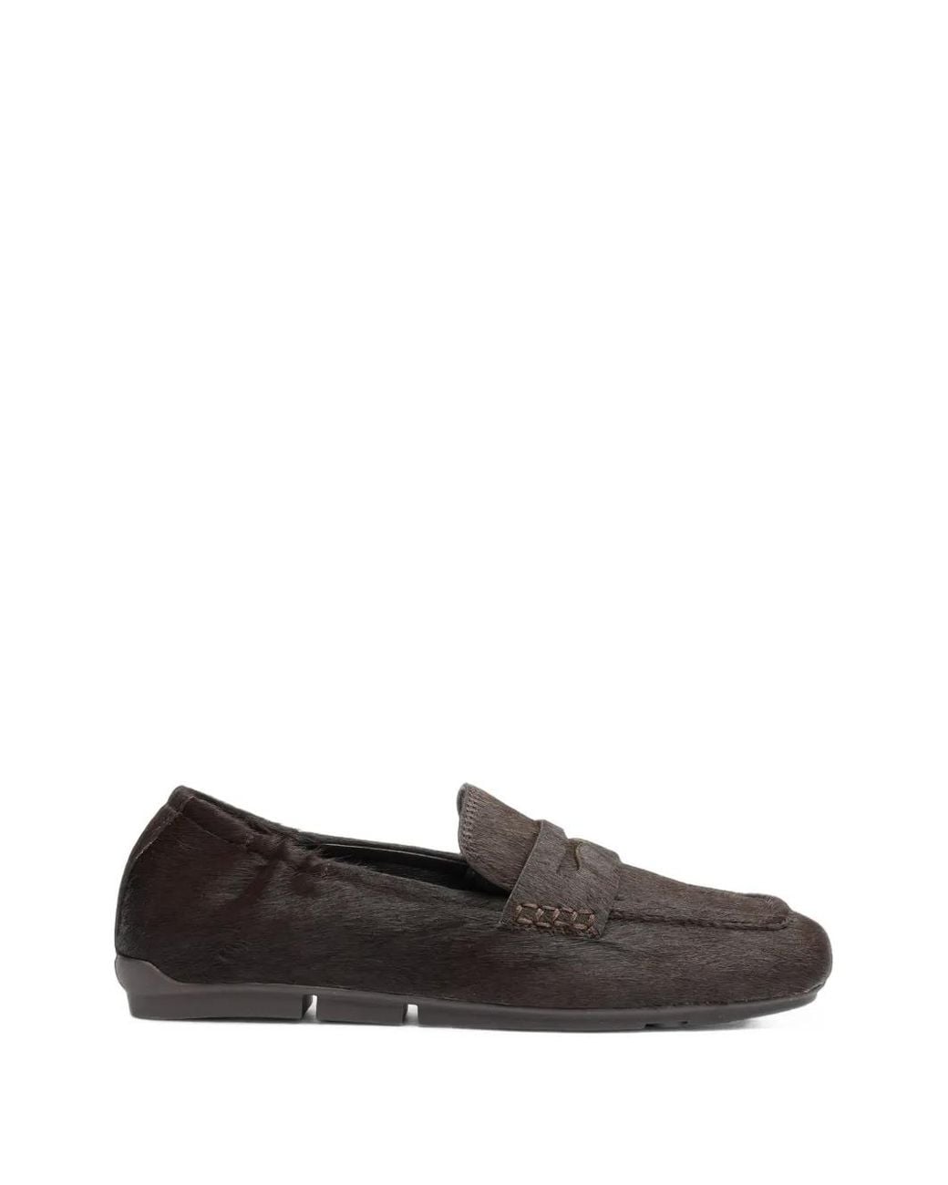 Ash White Barkley Calf-Hair Loafers
