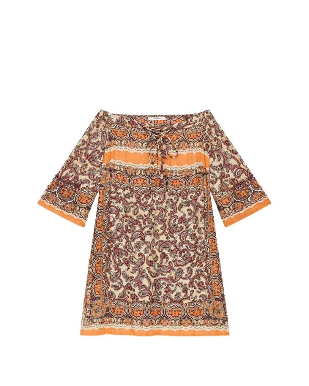 Maliparmi White Paisley Mini Dress