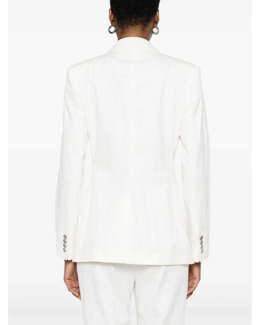 Etro White Paisley-Jacquard Blazer