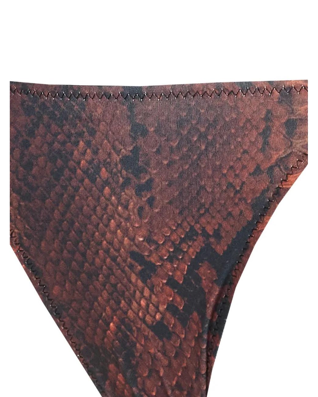Jean Paul Gaultier Brown Maillot De Bain Deux Pièces À Imprimé Graphique