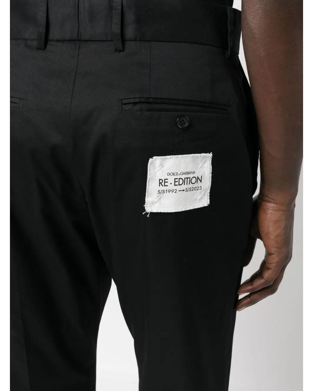 Dolce & Gabbana Klassische High-Waist-Hose in Black für Herren