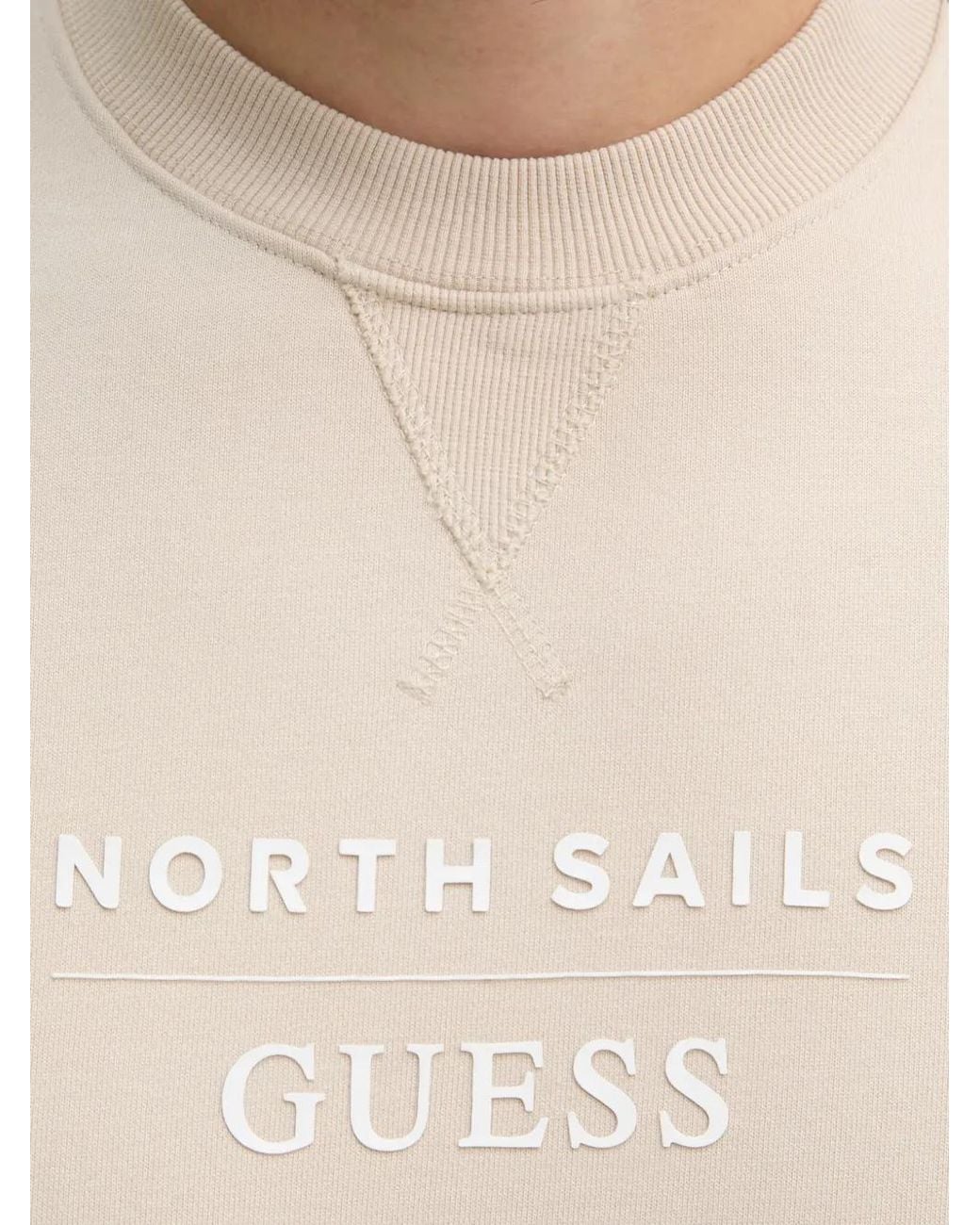 Guess White X North Sails Regular Fit Sweatshirt for men