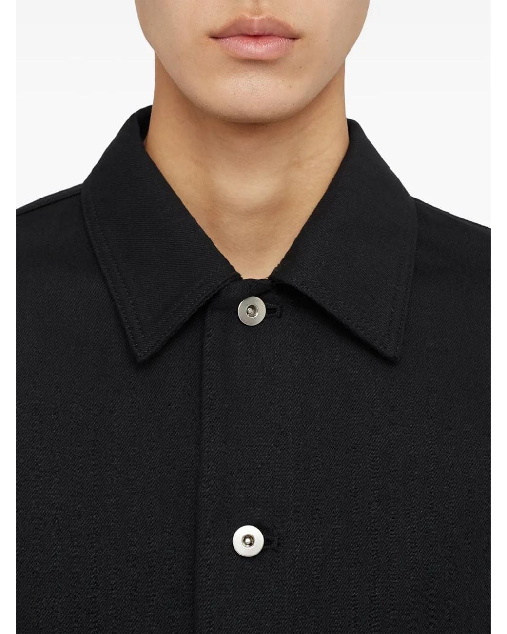 Jil Sander Black Essential Button-Up Shirt For for men