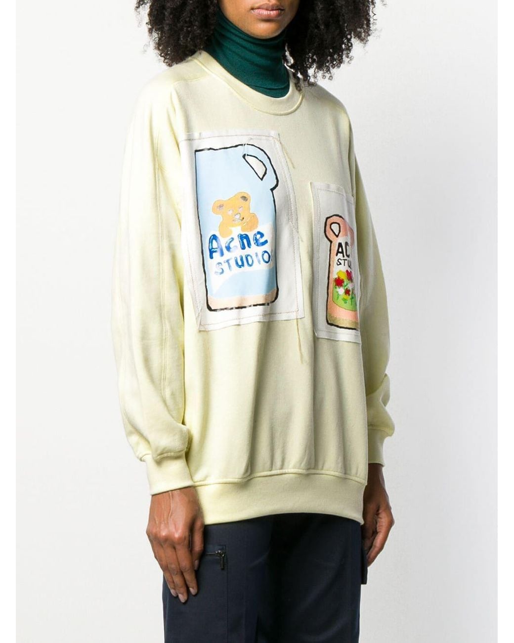 Acne Studios Grant Levy Lucero Stitched Patches Sweatshirt in