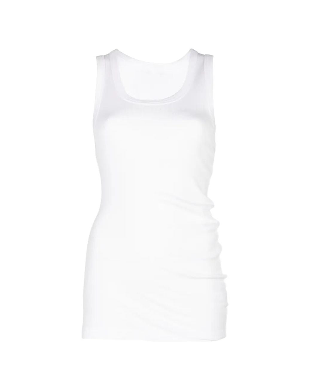 Agolde White Twisted Poppy Tank Top