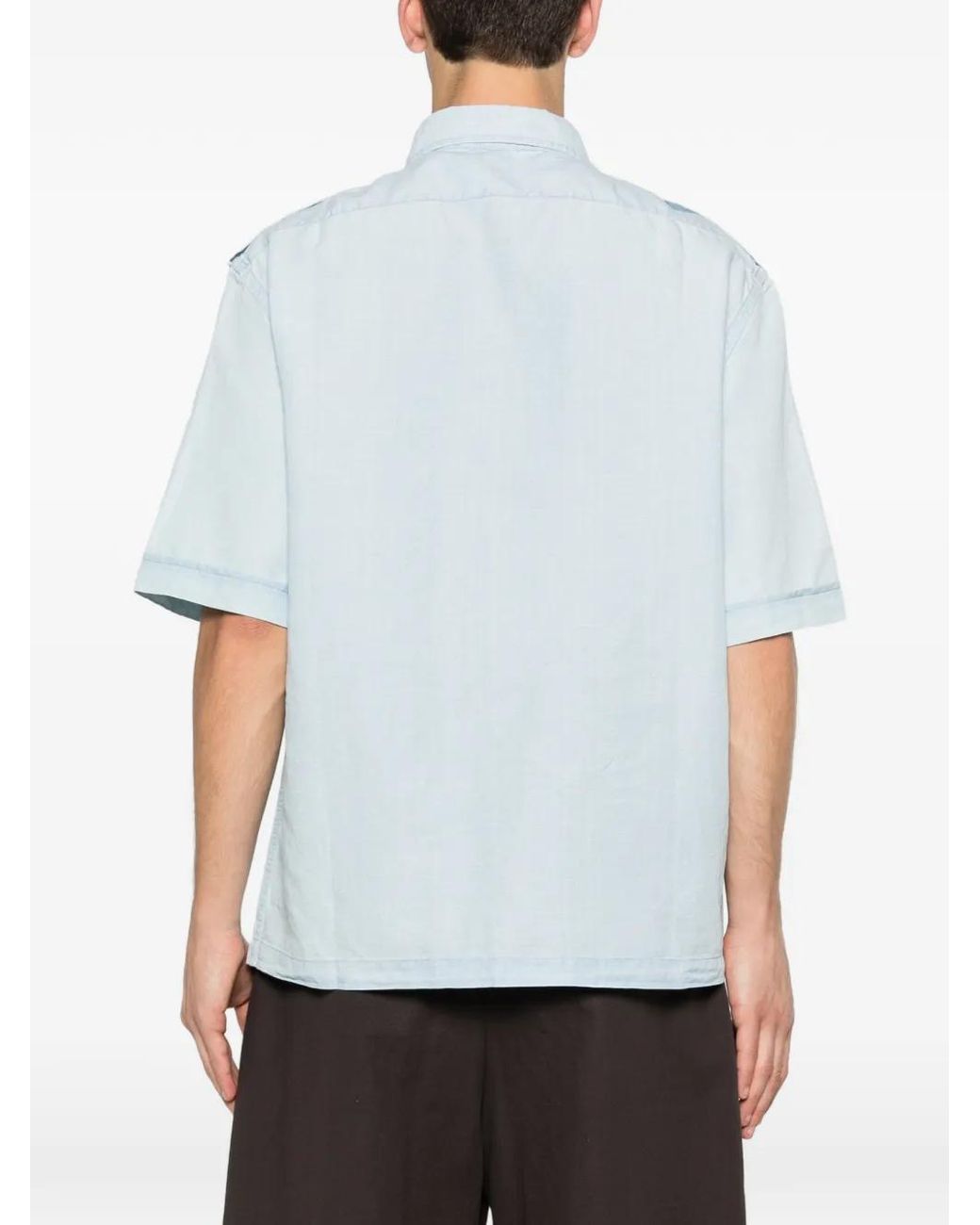 Camicia Con Tasca di Barena in Blue da Uomo