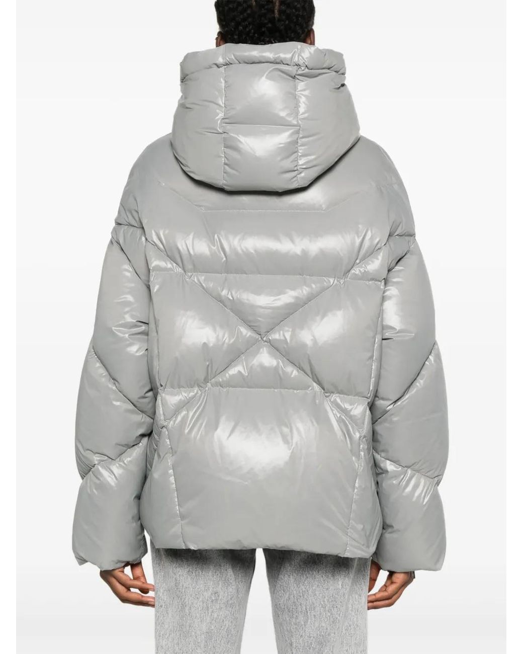 Khrisjoy Gray Quilted Puffer Jacket