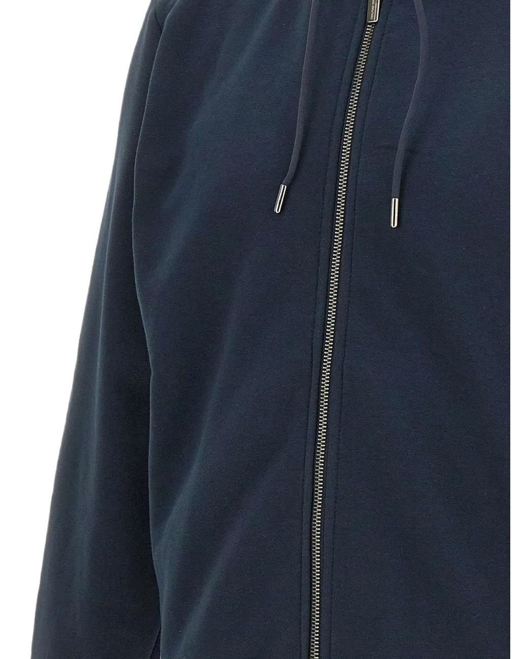 Colmar Blue Logo-Patch Zip-Up Hoodie for men