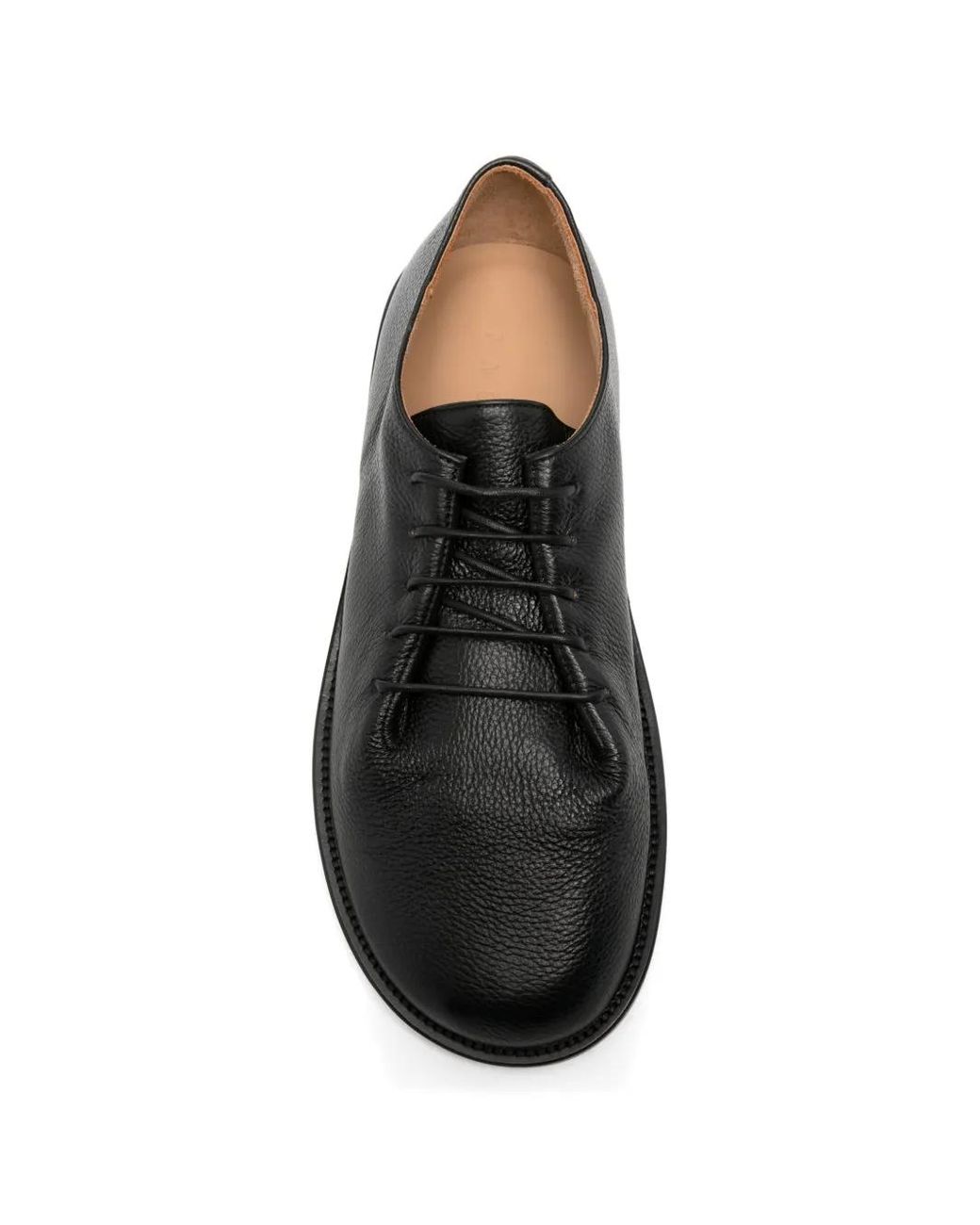 Paura Black Grained-Leather Derby Shoes for men