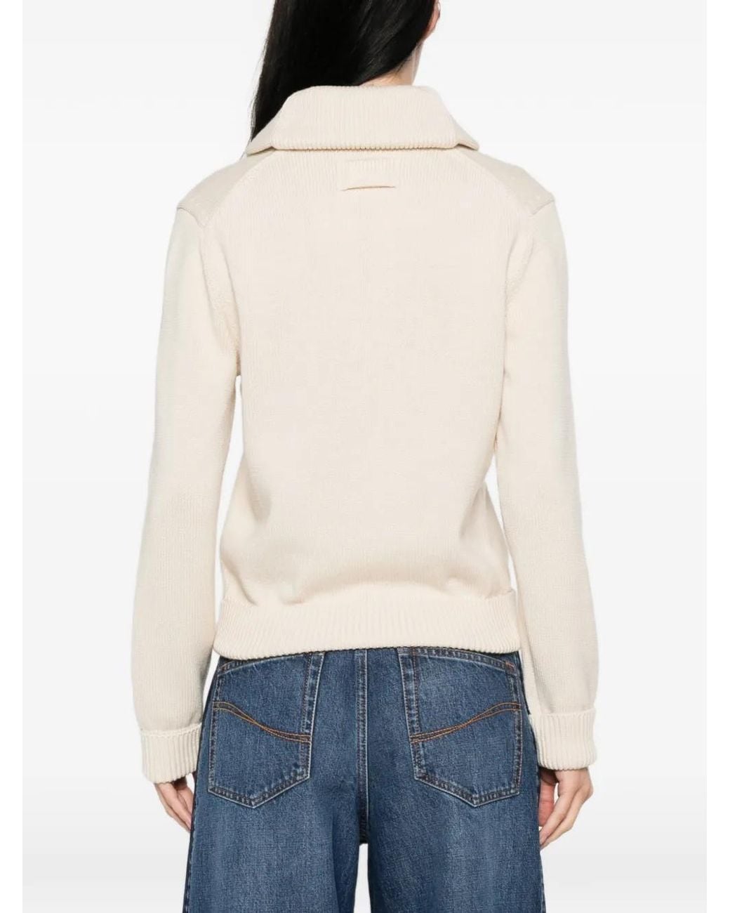 KENZO White Initial Shawl-Collared Polo Shirt