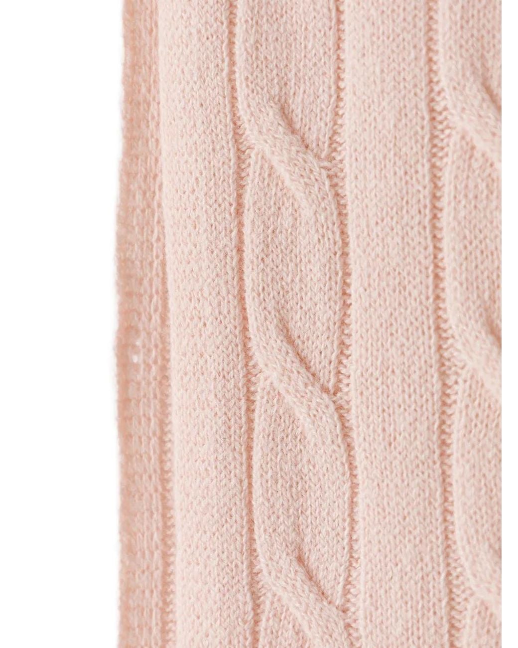 Gant Pink Cable-Knit Scarf