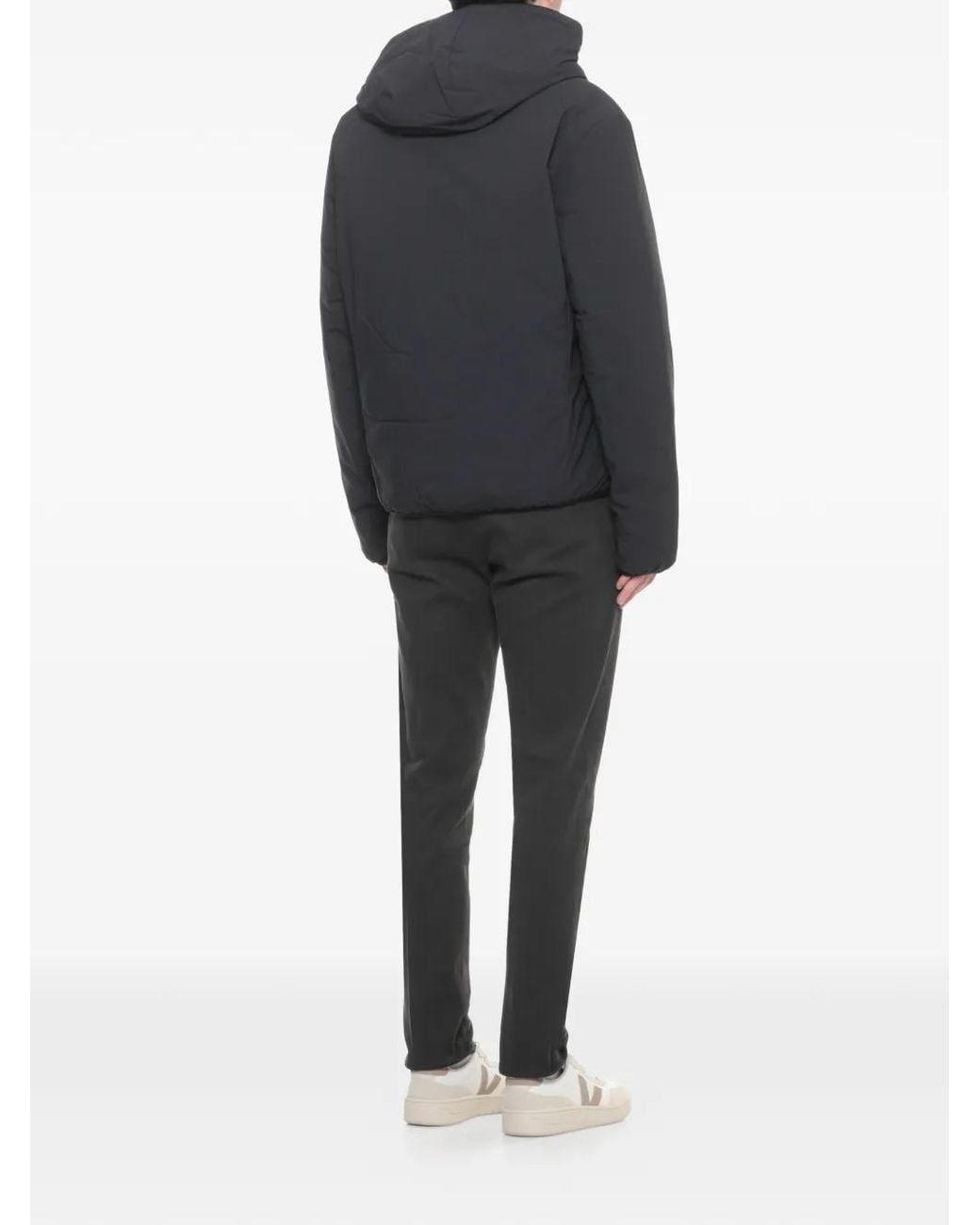 Save The Duck Black Hooded Reversible Jacket for men