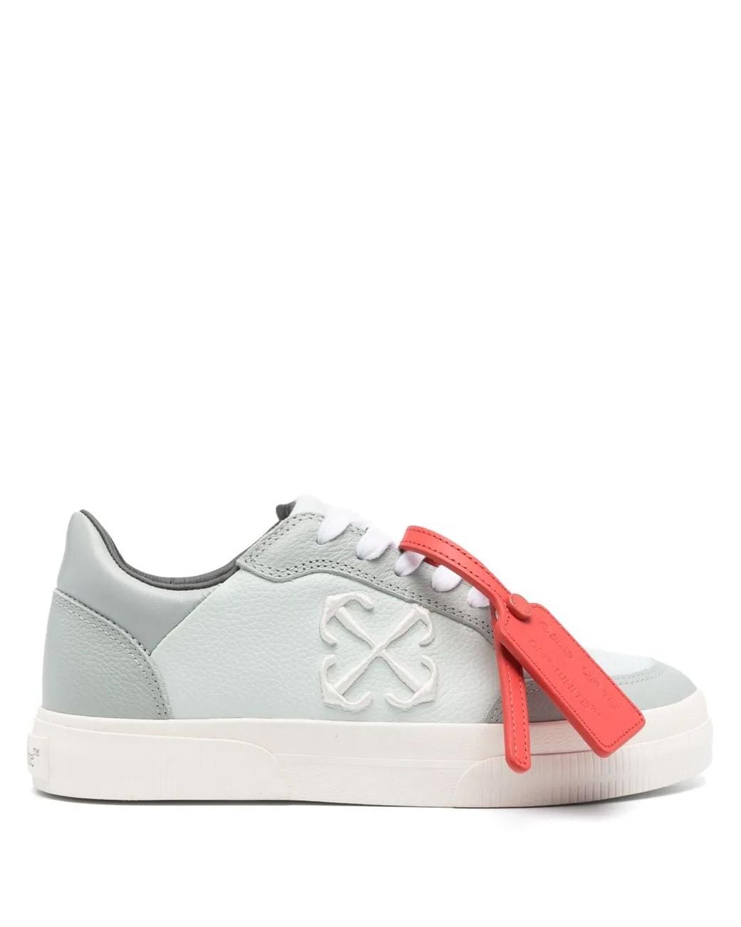 Off-White c/o Virgil Abloh Gray New Low Vulcanized Sneakers